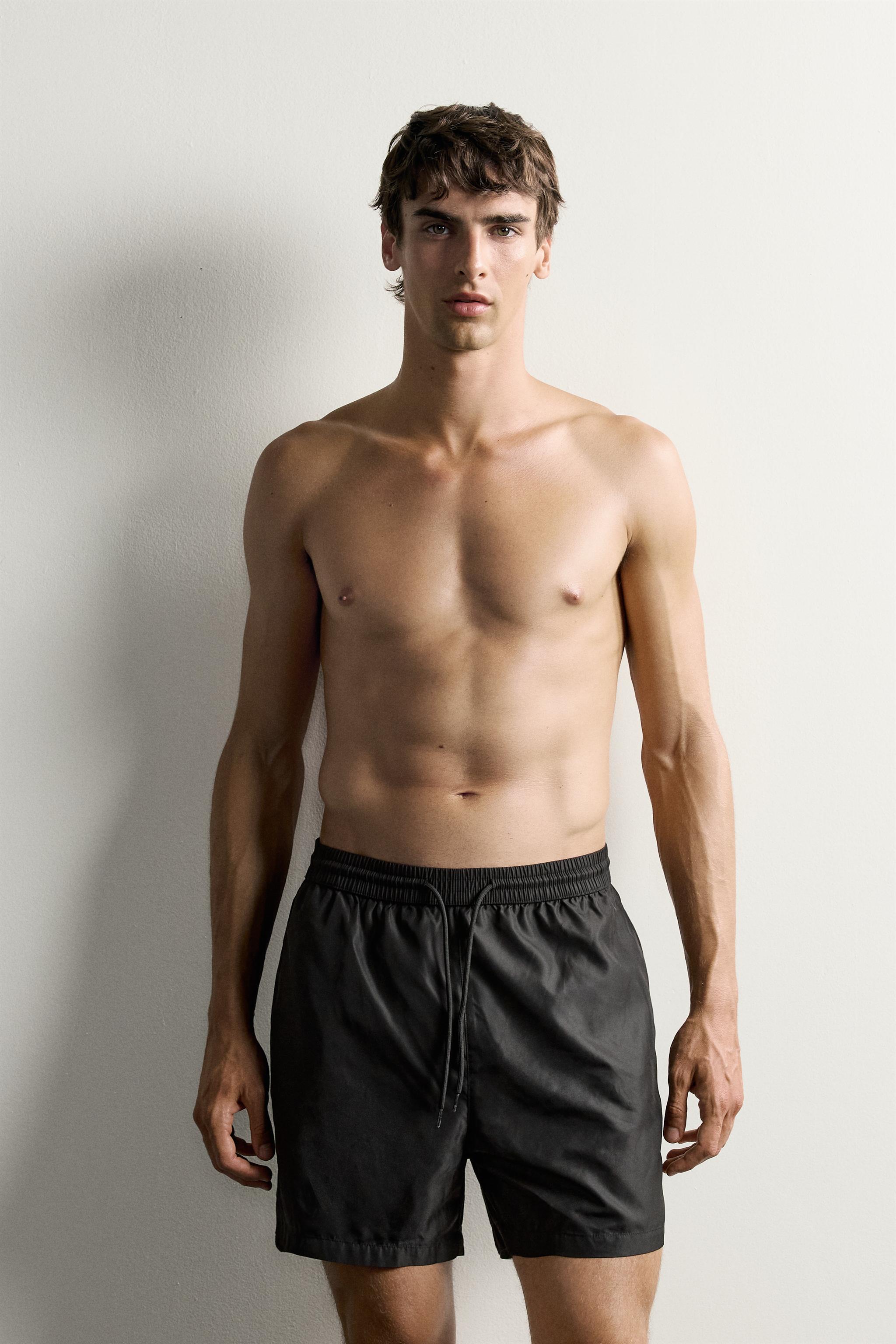AARON LEVINE X ZARA MID-LENGTH SWIM SHORTS